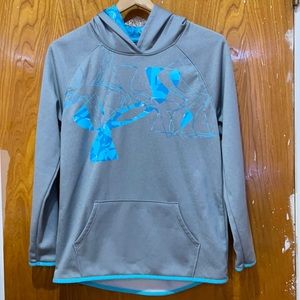 Under Amor blue and grey hoodie